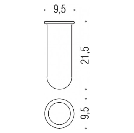 Запасная стеклянная колба для туалетного ёршика Colombo Melo B0156
