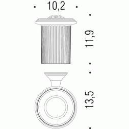 Стакан COLOMBO DESIGN HERMITAGE B3302 BR настенный