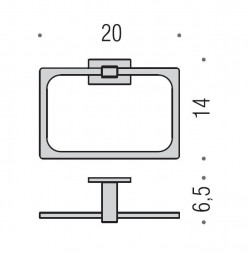 Полотенцедержатель COLOMBO DESIGN LOOK B1631.GM кольцо