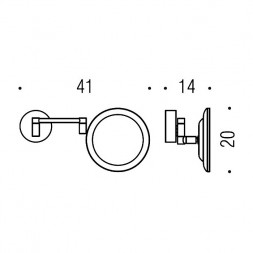 Косметическое зеркало COLOMBO DESIGN SPECCHI INGRANDITORI B9751 настенное с подсветкой увеличение 3 раза питание от сети