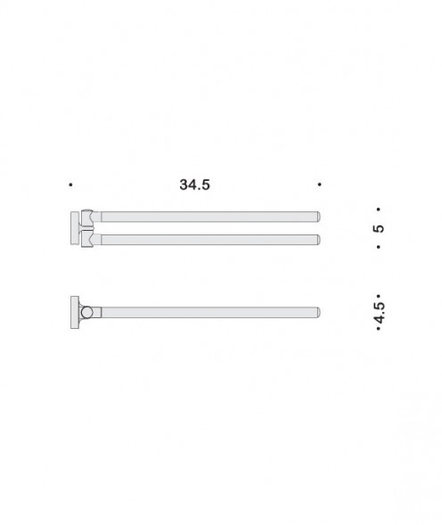 Полотенцедержатель COLOMBO DESIGN BASIC B2712 двойной поворотный