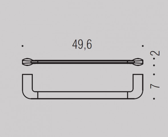 Полотенцедержатель COLOMBO DESIGN TRENTA B3010.NM широкий