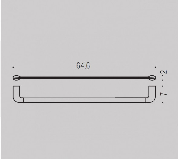 Полотенцедержатель COLOMBO DESIGN TRENTA B3011.NM широкий