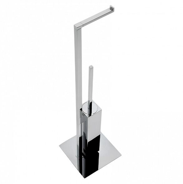 Стойка COLOMBO DESIGN MINI Q B5018 с держателем туалетной бумаги и ершиком цвет хром