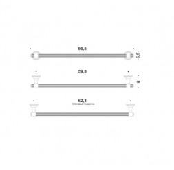 Полотенцедержатель COLOMBO DESIGN HERMITAGE B3311 широкий